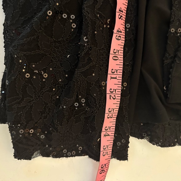 Lauren Ralph Lauren Evening Black Vintage ShimmerSequin Floral Textured Dress 6P - Picture 16 of 16
